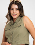 CHALECO CARGO BOTONES VERDE