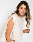 SET BOXY PANTALÓN CARGO BLANCO
