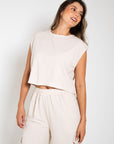SET BOXY PANTALÓN CARGO BLANCO