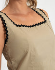 BLUSA APLIQUE ZIG ZAG BEIGE