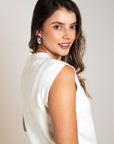 CHALECO TEJIDO PREPPY BLANCO