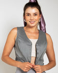 CHALECO TIPO SASTRE GRIS
