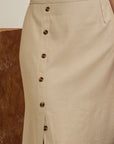 FALDA MAXI ABERTURA LATERAL CAREY BEIGE