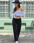 PANTALÓN APLIQUE PRETINA NEGRO
